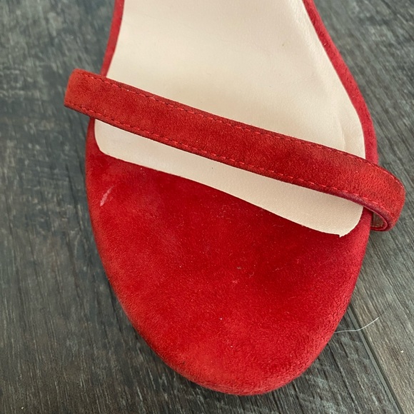 Stuart Weitzman Red Suede Heels - Picture 15 of 16